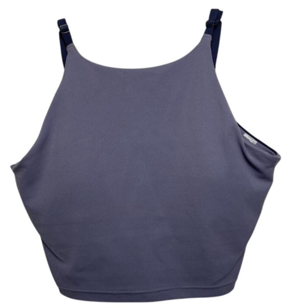 Athleta Sports Bra Padded High Neck Womens Size Small Purple Gym Top Running Bra